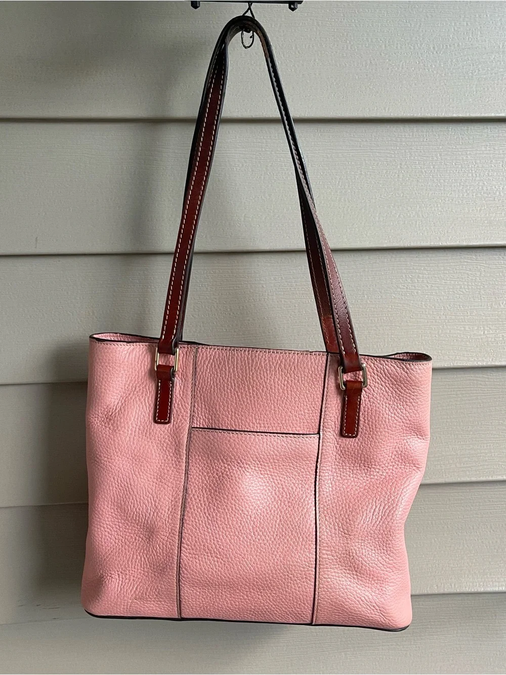 Dooney & Bourke Pebble Leather Small Lexington Shopper Pale Pink Purse Classic